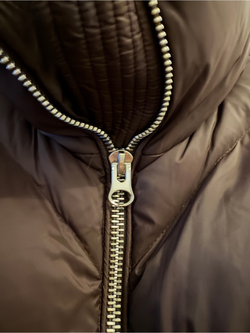 & Other Stories Dark Brown Quilted Puffer Jacket - Picture 10 of 10